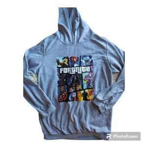 Fortnite Youth Hoodie Gray  Boys Medium Unisex Pullover (See measurements)